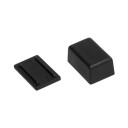 Liten plastkapsling IP54 26x17x15mm svart