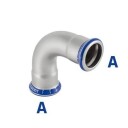 Geberit 42mm 90° Rørbøy med Stål for Sanitæranlegg og Industri