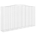 vidaXL Gabionkurver buede 6 stk 400x50x220/240 cm galvanisert jern