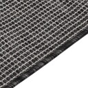 vidaXL Utendørs flatvevd teppe 80x250 cm grå