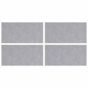  Sjekkplater 4 pcs sølv 50 x 25 cm Aluminium