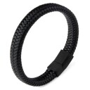 Lærarmbånd med Magnetisk lås i rustfritt stål Grå 18.5 cm