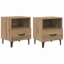  Nattbordskap 2 pcs artisan eik 40 x 35 x 47.5 cm Konstruert tre