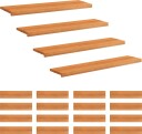 vidaXL Trappetrinn 20 stk. 110 x 30 x 2 cm Lys Brun Massiv bøketre