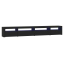 vidaXL TV-benk med LED-lys svart 270x35x40 cm