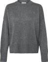 Davida Cashmere Boxy O Neck Sweater   DARK GREY   L