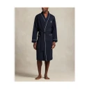 Polo Ralph Lauren Cotton-Blend Jersey Robe - Navy - L/XL