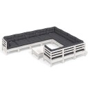  Hagesofagruppe med puter 11 deler hvit heltre furu 3097002