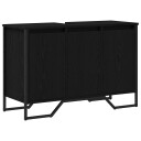 Baderomsskap Svart eik 91x35x60 cm Konstruert tre