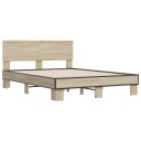  Sengeramme sonoma eik 140x190 cm konstruert tre og metall 8721102615092