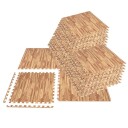 Pakke med 12 beskyttelsesmatter laget av Eva med trekorn puslespillmatte for gulvbeskyttelse 61 x 61 cm naturlig