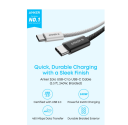 Anker Zalo 240W USB-C Ladekabel 1,8m Hvit - Høyhastighetslading