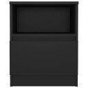 vidaXL Nattbord svart 40x40x50 cm sponplate
