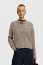 Selected Women   Kardigan Slwgabriella Ls Button Cardigan Noo   Grå