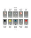 Luceplan - Costanza Bordlampe m/Dimmer Svart/Soft Skin