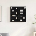 Vitrine Kabinett Svart Eik 60x8,5x58 cm Konstruert Tre