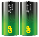 GP Ultra Plus C-batteri 14AUP/LR14 2-pack - Alkalisk teknologi