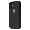 Ferrari On Track Hardcase til iPhone 12 Mini 5.4" i Real Carbon - Svart