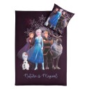 Licens Frozen sengetøy 140x200 cm Frosset sengetøysett med alle de kjente karakterene 2 i 1 design 100% bomull