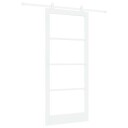 vidaXL Skyvedør med hardware sett 'ORKDAL'Hvit Solid Tre & Glass