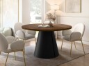 Aurion Spisebord rundt uttrekkbart 100-174 cm - Svart, brun