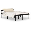 vidaXL Sengeramme svart heltre furu 150x200 cm 5FT King