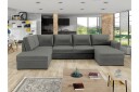Taberk Sofa med Sjeselong og Divan 4 seter   Grå