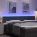  LED Hodegjerde Enkelt Design Lys Grå 100 cm Cordfløyel