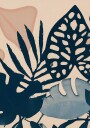 Powder Pink Leaves Plakat Plakat / 21x30cm