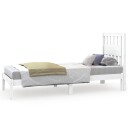 vidaXL Sengeramme hvit heltre furu 75x190 cm 2FT6 Small Single