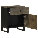  Nattbord svart 50x33x60 cm heltre mango 8721158447852