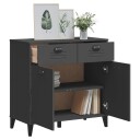  Skjenk VIKEN antrasitt grå 80x40x80 cm heltre furu 8721012310360