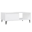 vidaXL Salongbord hvit 90x60x35 cm sponplate
