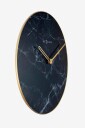 NeXtime Veggklokke Marble diameter 40 cm Svart