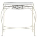 vidaXL Sidebord fransk stil metall 82x39x76 cm hvit