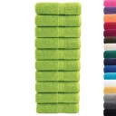 vidaXL Premium gjestehåndklær SOLUND 10 stk eplegrønn 30x50cm 600g/m2
