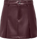 ONLY Onlniella Hw Pleat Faux Leathe Skirt Pnt   FUDGE   S