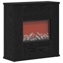 vidaXL Elektrisk peis Svart eik 47 x 18 x 48 cm Konstruert tre