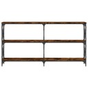  Konsollbord røkt eik 156x28x80,5 cm konstruert tre 8721012125872