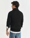 Gant Kabelstrikket genser med half zip BLACK L