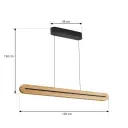 Lucande   Darnor LED pendellampe tre CCT lengde 100 cm