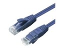MicroConnect - Koblingskabel - RJ-45 (hann) til RJ-45 (hann) - 50 cm - 5 mm - UTP - CAT 6a - halogenfri, innendørs, formstøpt, rund, uten hindringer - blå