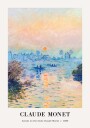 Sunset on the Seine Poster by Claude Monet Plakat Plakat / 50x70cm