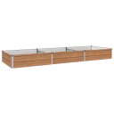 vidaXL Hevet Hagebed Treet Brown 240 x 80 x 24 cm kaldvalset stål