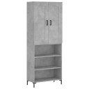  Highboard betonggrå 69,5x34x180 cm konstruert tre