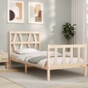 vidaXL Sengeramme med hodegavl 90x200 cm heltre