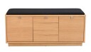 Rowico Home Confetti benk Oljet eik/svart stoff 106 x 35 cm Natur