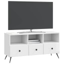  TV skap Høgglans hvit 102 x 34,5 x 50 cm Konstruert tre