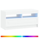 vidaXL LED TV skap Hvit Konstruert tre
