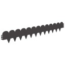 vidaXL Gjerdekant 50 pcs 103 x 15 cm Stål Svart